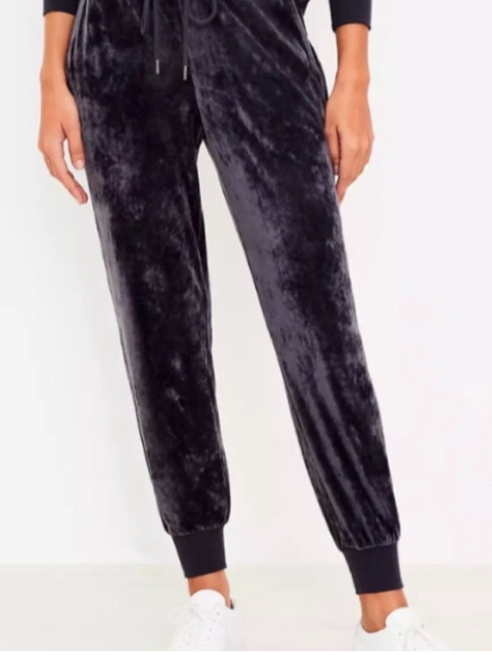 Cuddl Duds Charcoal Gray Velour Plush Fleece Jogger Pants -Medium